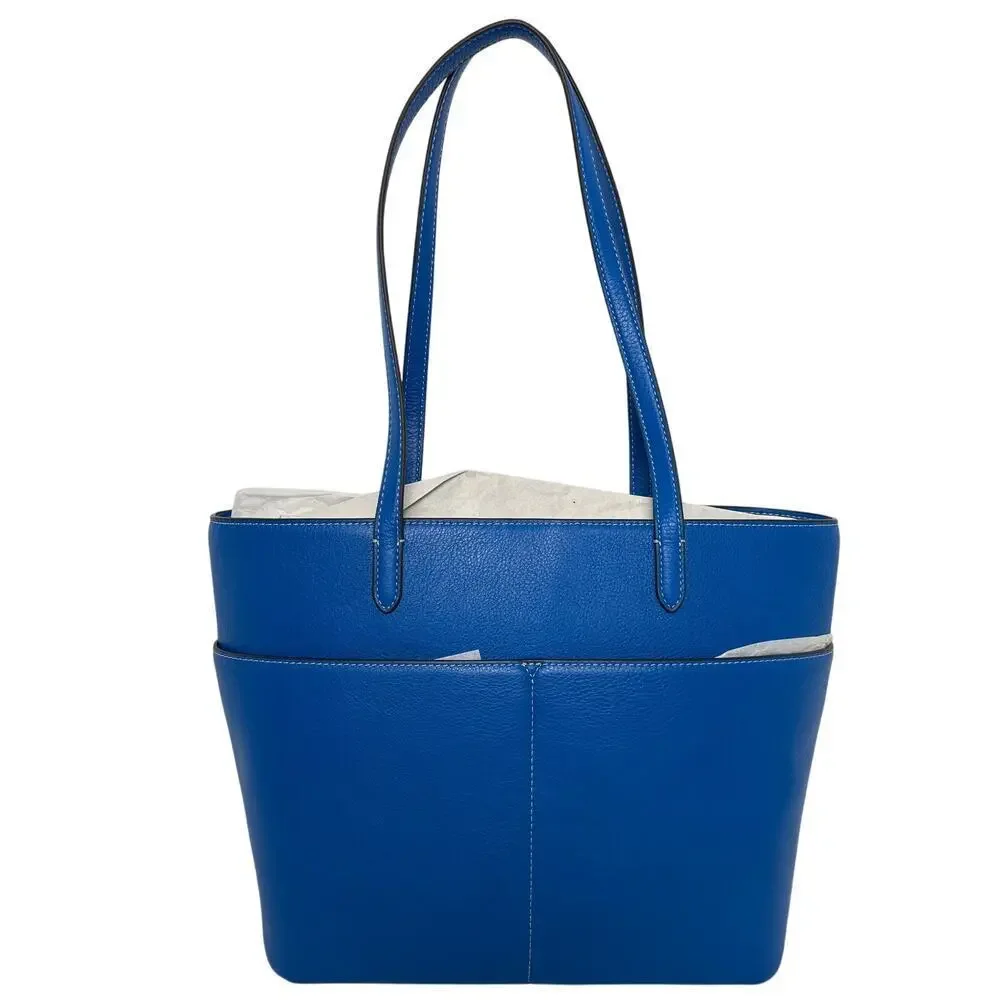 MICHAEL Michael Kors Bedford River‎ Blue Leather Tote Bag
